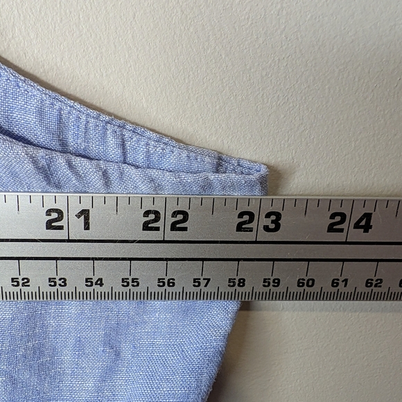 J Crew Scoopneck Linen Blend Vest Top French Blue Women's Size 18 Plus - Picture 8 of 9